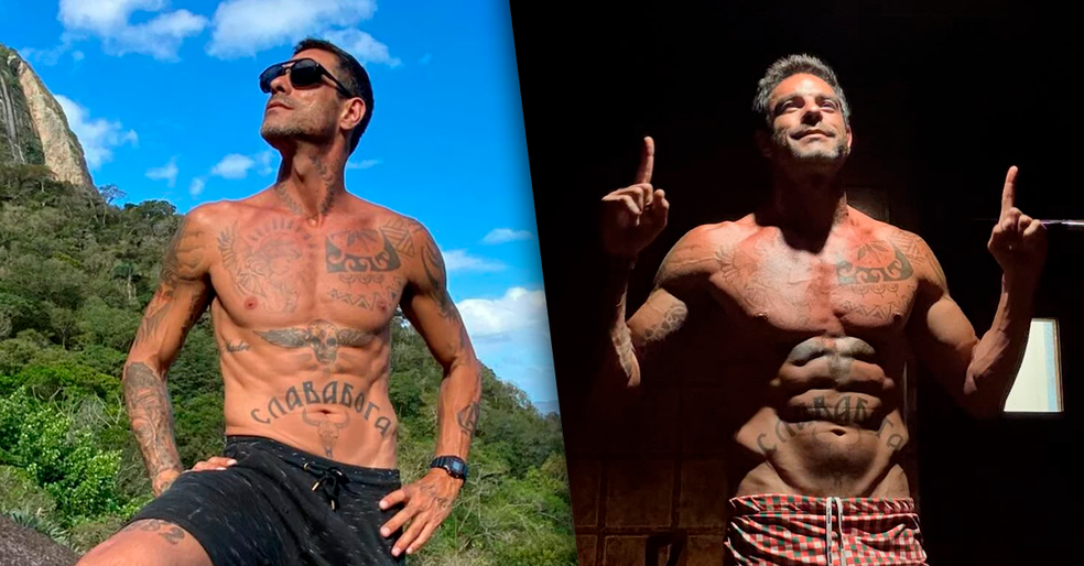 Antes e depois do Diego Grossi — Foto: reprodução/Instagram