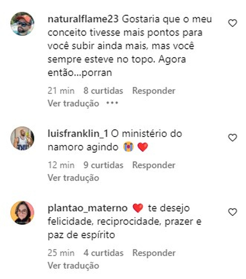 Comentários tomam conta do perfil de Titi após post com beijaço — Foto: Reprodução/Instagram