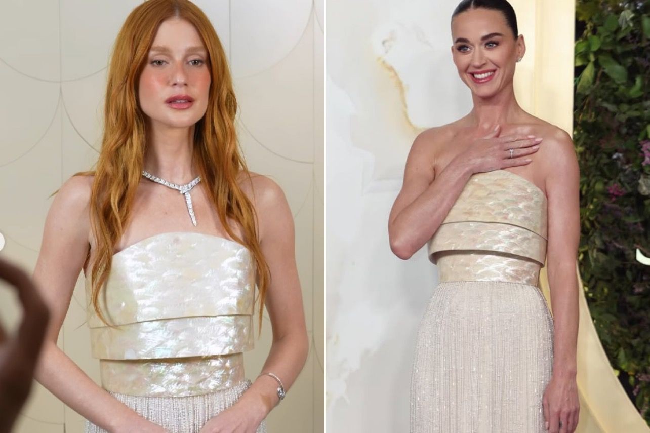 Cover image for Marina Ruy Barbosa usa vestido de R$ 100 mil igual ao de Katy Perry