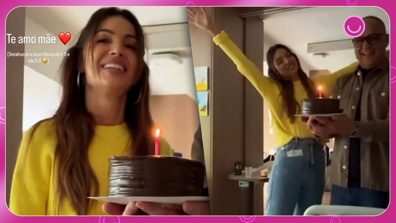 Patrícia Poeta celebra 49 anos ao lado do filho Felipe Poeta em hospital: 'Te amo, mãe'