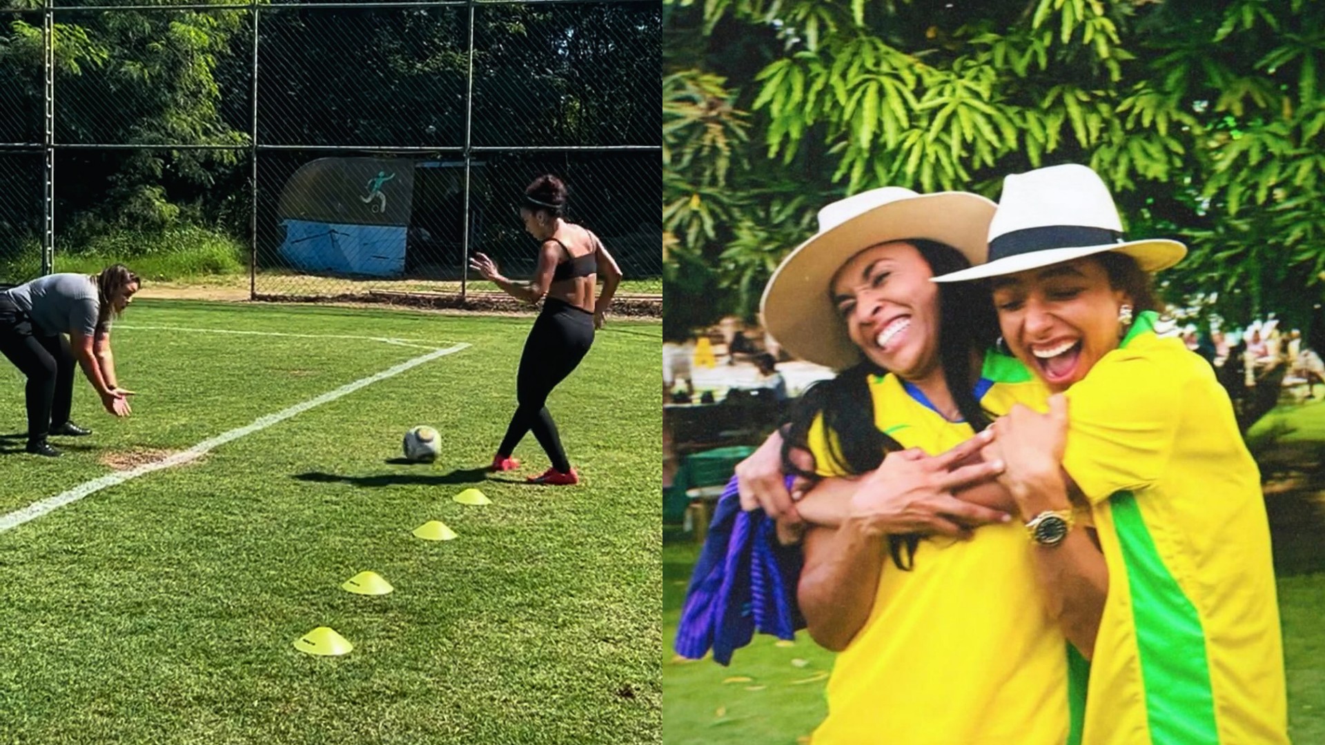 Alice Carvalho mostra habilidade com a bola antes de viver Marta no cinema