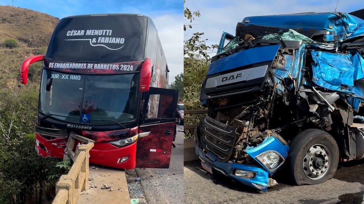 Veja imagens do acidente sofrido pela dupla César Menotti & Fabiano