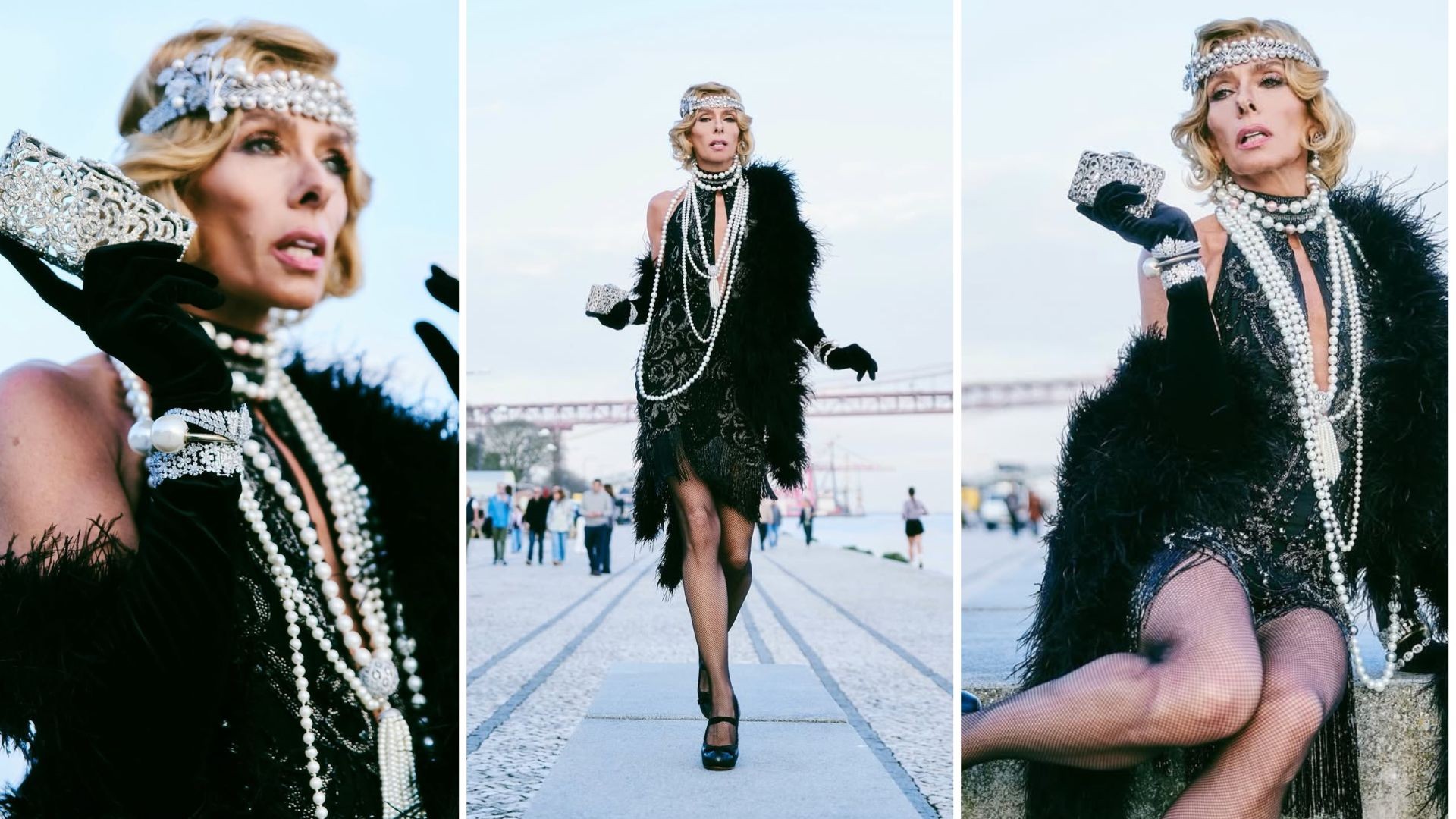 Adriane Galisteu incorpora diva dos anos 20 em ensaio cheio de glamour e sensualidade