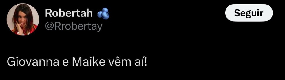 Giovanna e Maike vai virar casal no BBB 25? Web cria expectativa — Foto: Reprodução: X