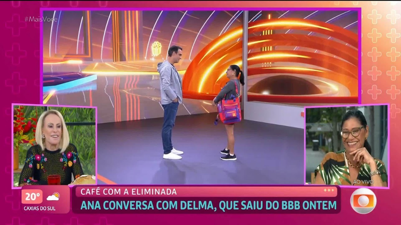 No Mais Você, Delma elogia Tadeu Schmidt: 'Macho lindo'