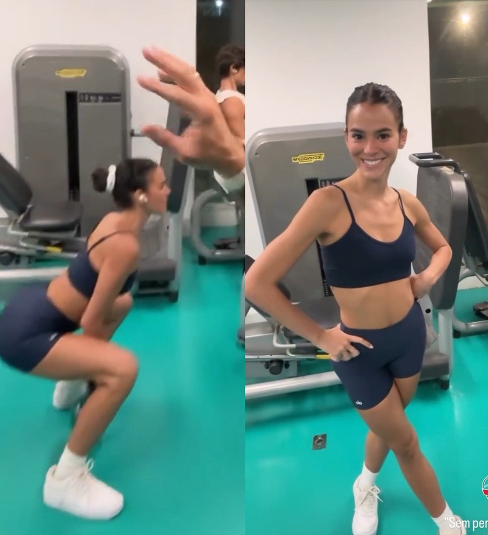 De volta ao Brasil após viagem com Shawn Mendes, Bruna Marquezine retoma rotina de treinos — Foto: Reprodução/Instagram