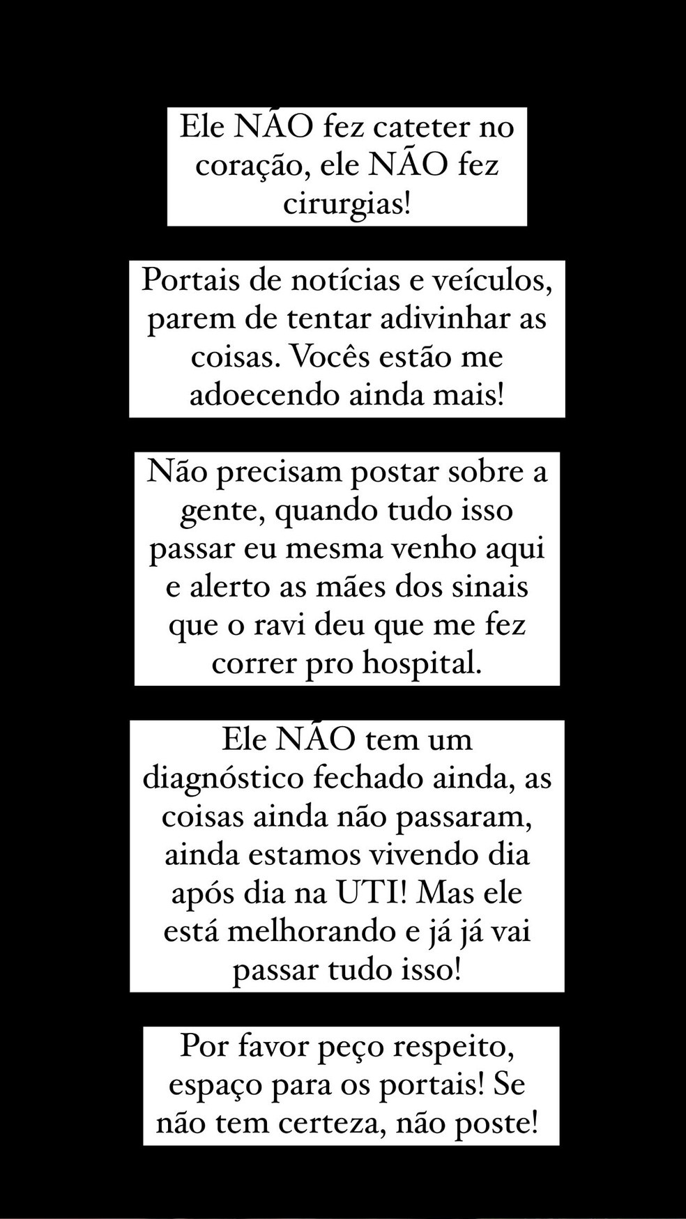 Viih Tube se pronuncia sobre cirurgia do filho Ravi — Foto: Instagram