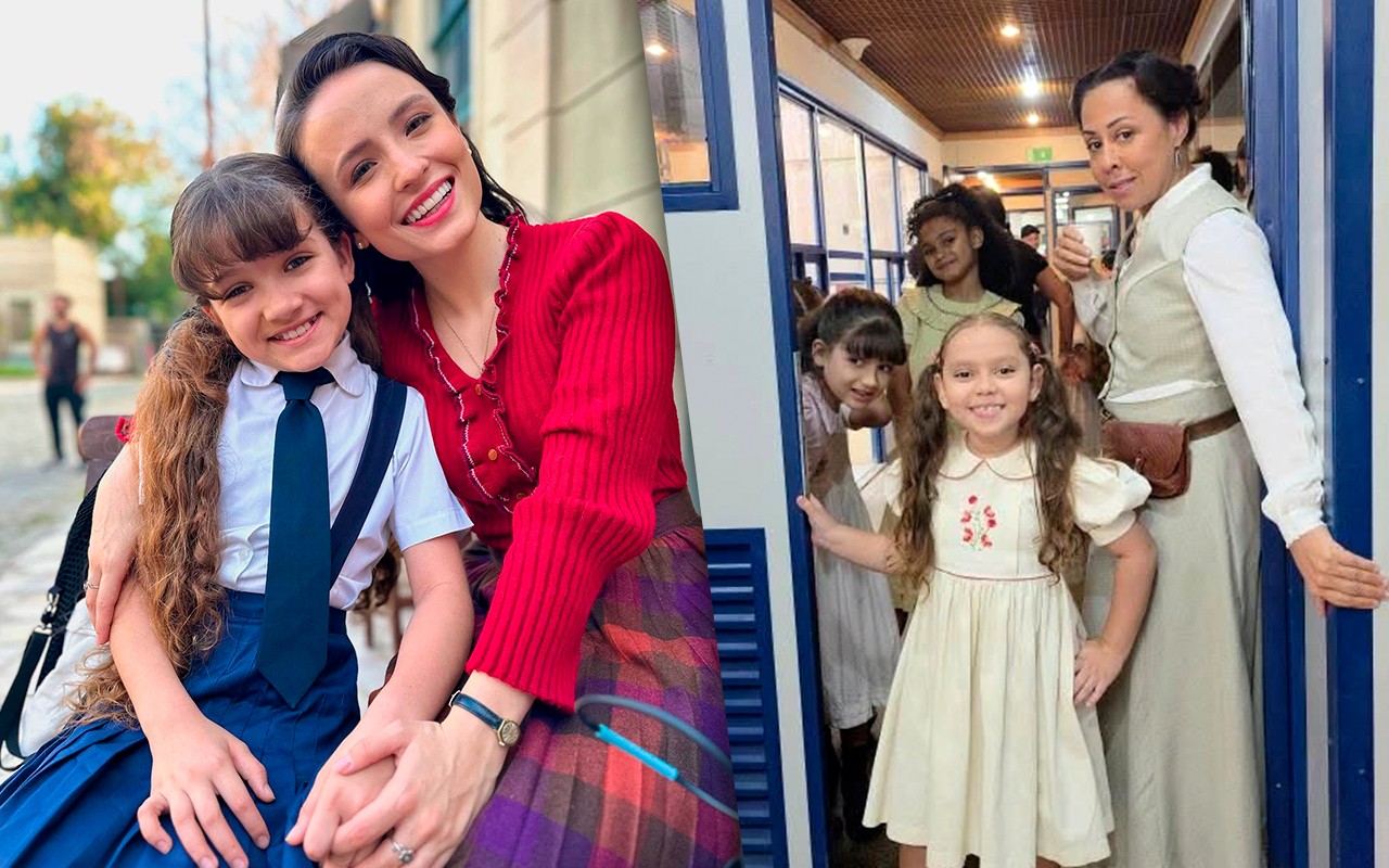 Larissa Manoela e Evelyn Castro homenageiam elenco mirim de Êta Mundo Melhor!