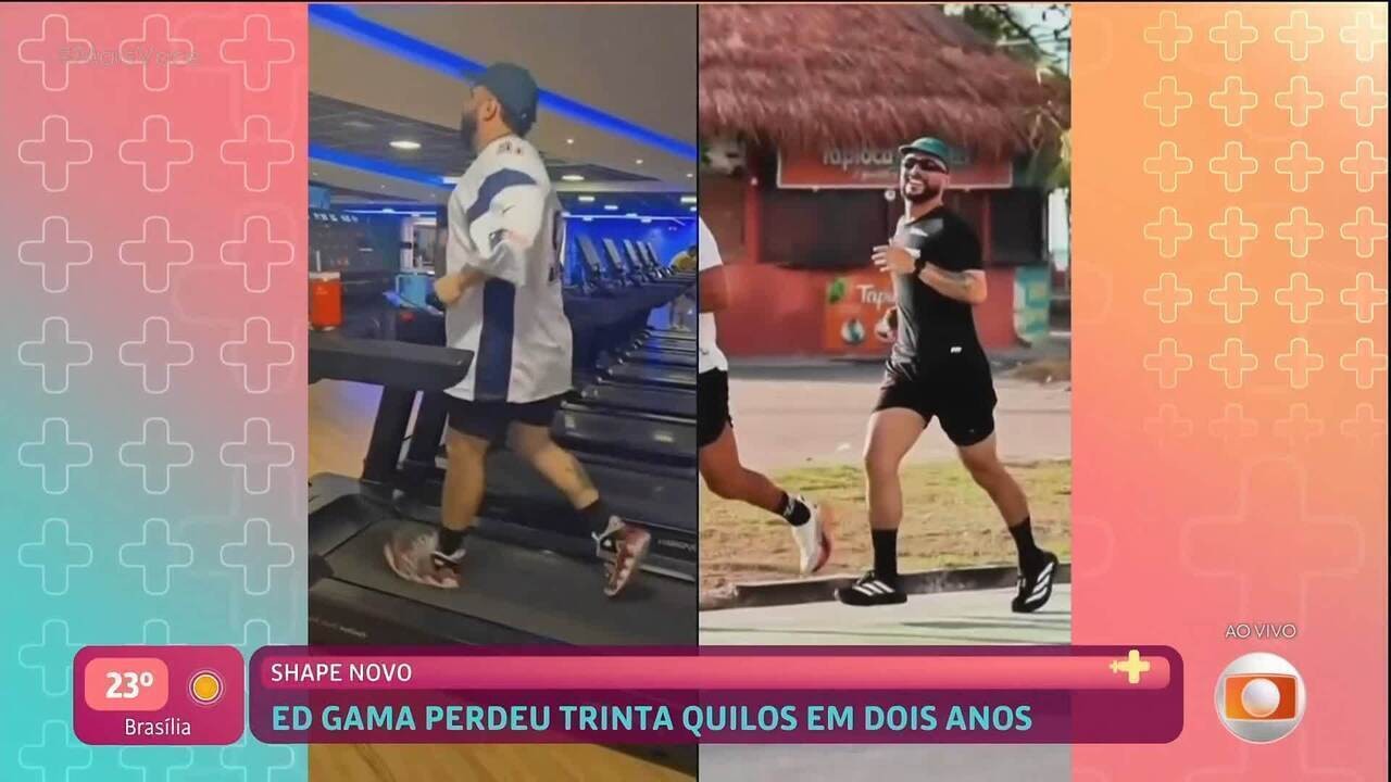 Ed Gama perde mais de 30 kg e explica mudança: 'Estava pré-diabético, com gordura no fígado e pressão alta'; veja antes e depois