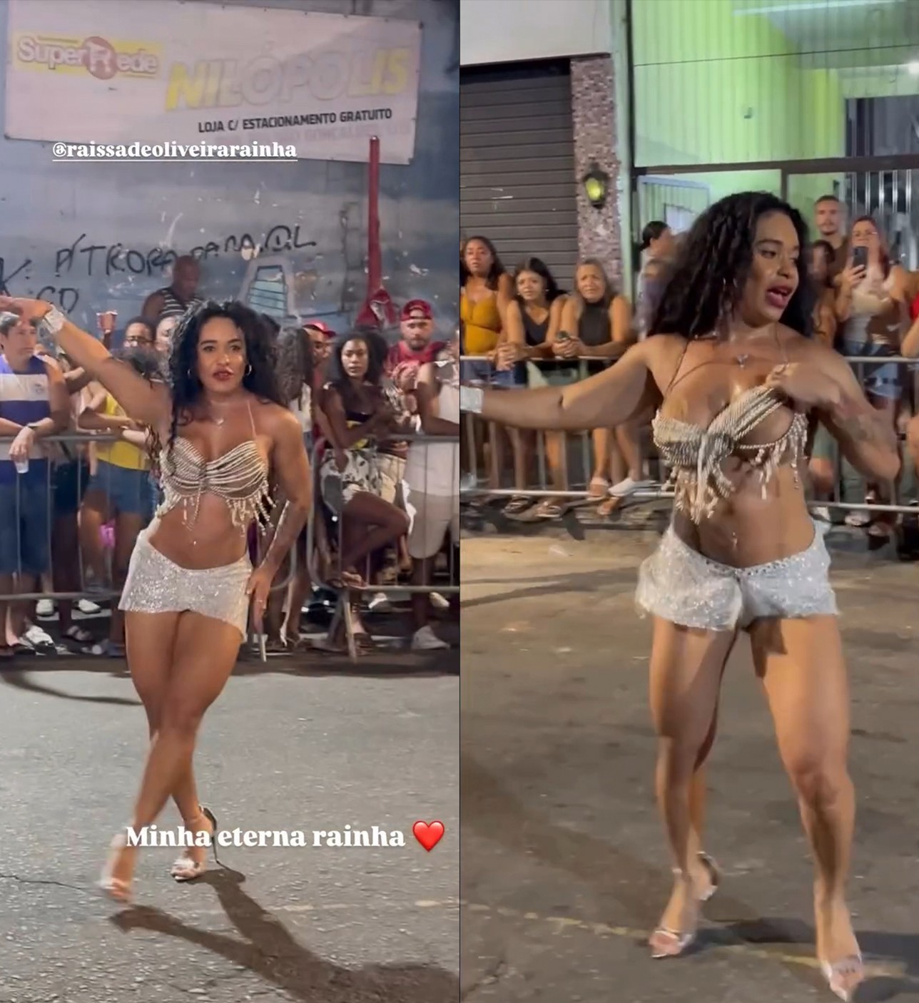 Ex-rainha da Beija-Flor, Raissa de Oliveira explica incidente em ensaio: 'Top caiu, mas o samba, não!'