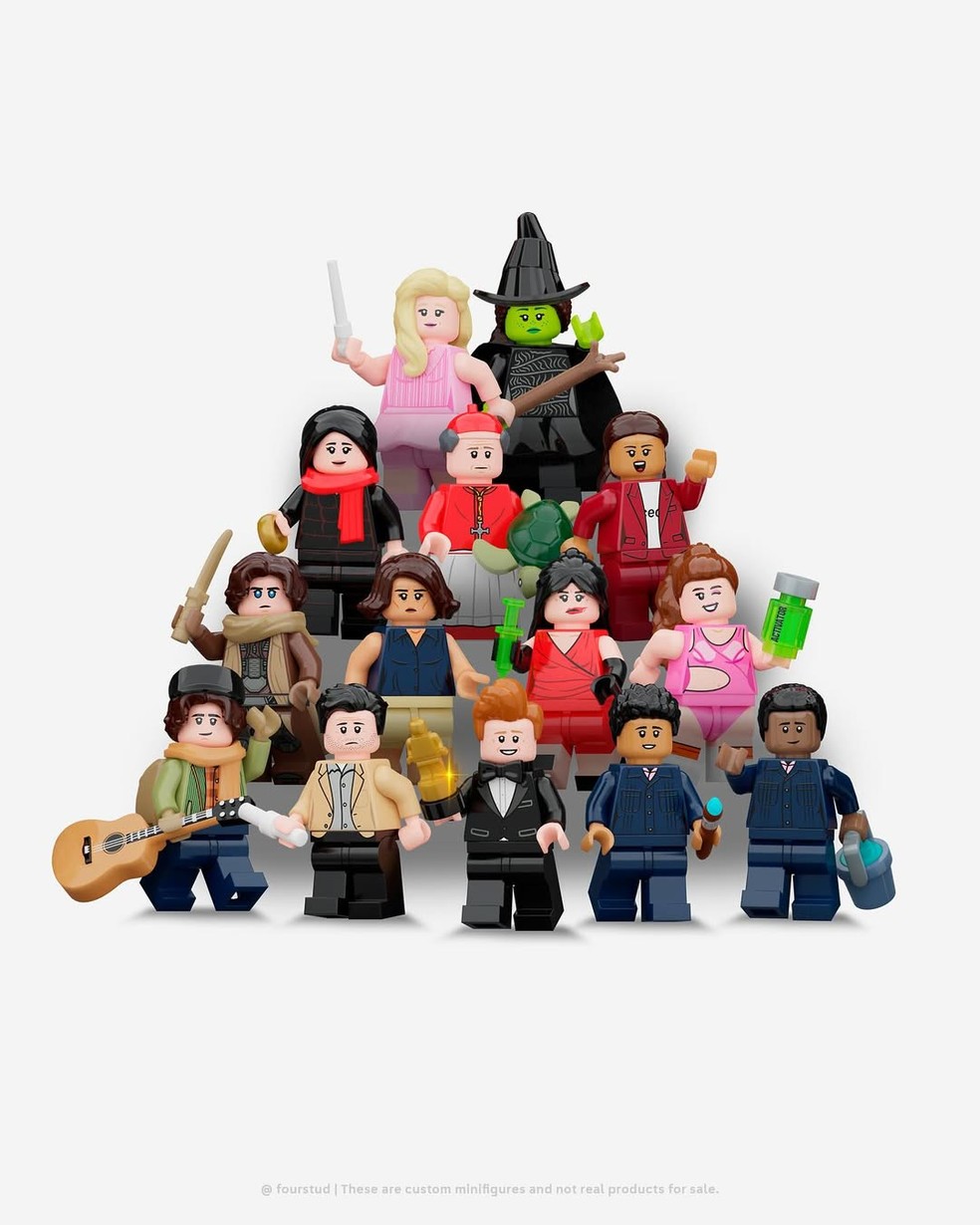 Miniaturas em lego dos indicados ao Oscar de Melhor Filme — Foto: Reprodução / Instagram