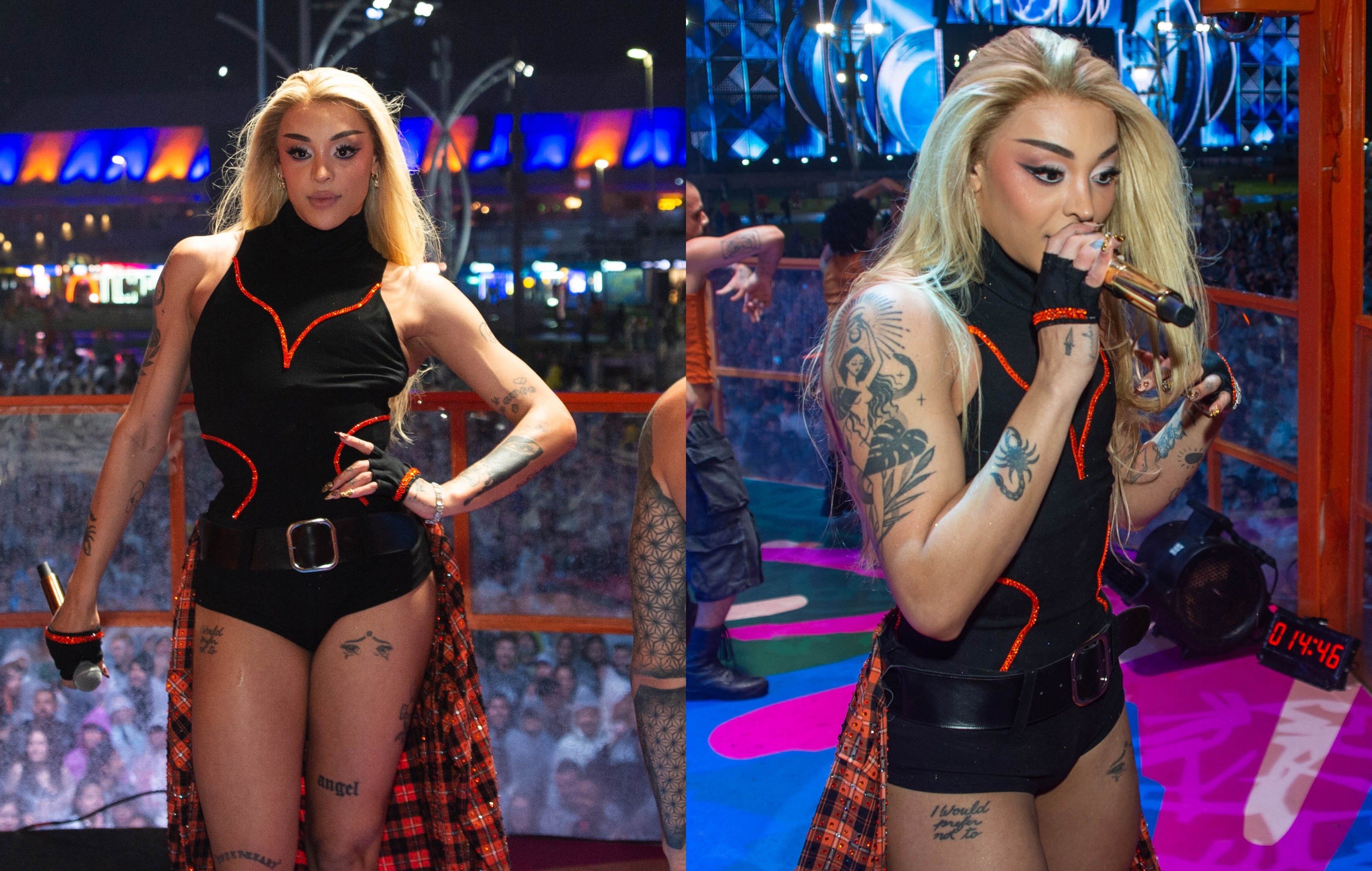 Pabllo Vittar durante entrevista no Rock in Rio