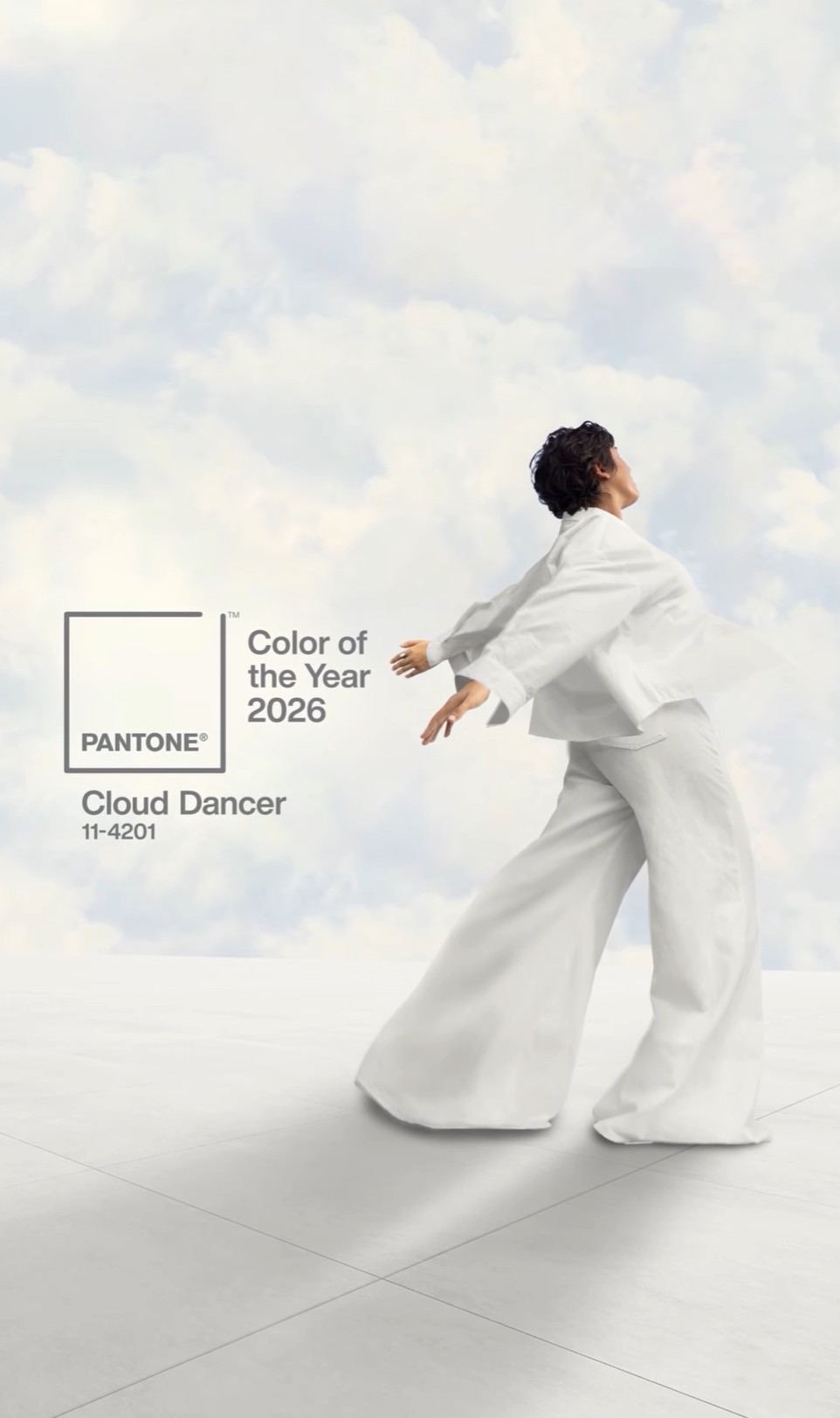 Pantone elege 'Cloud Dancer' como a cor de 2026; veja!