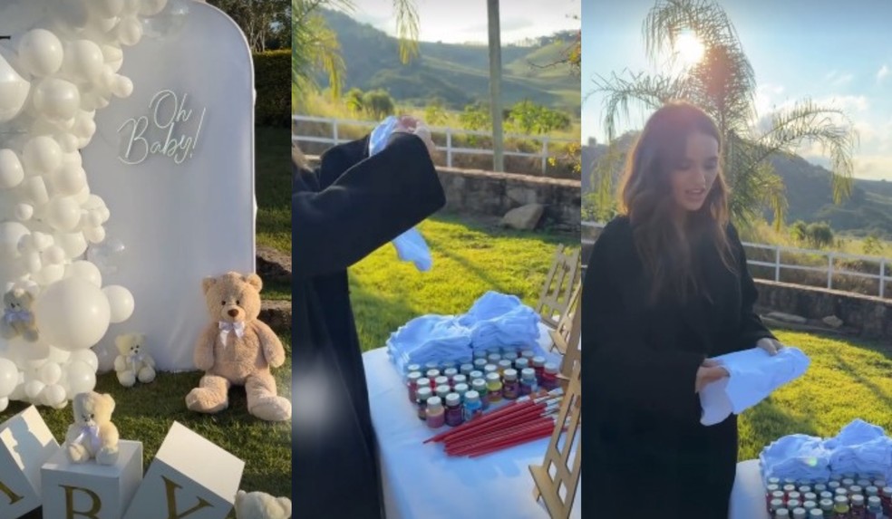 Rafa Kalimann mostra decoração de chá revelação — Foto: Reprodução/Instagram