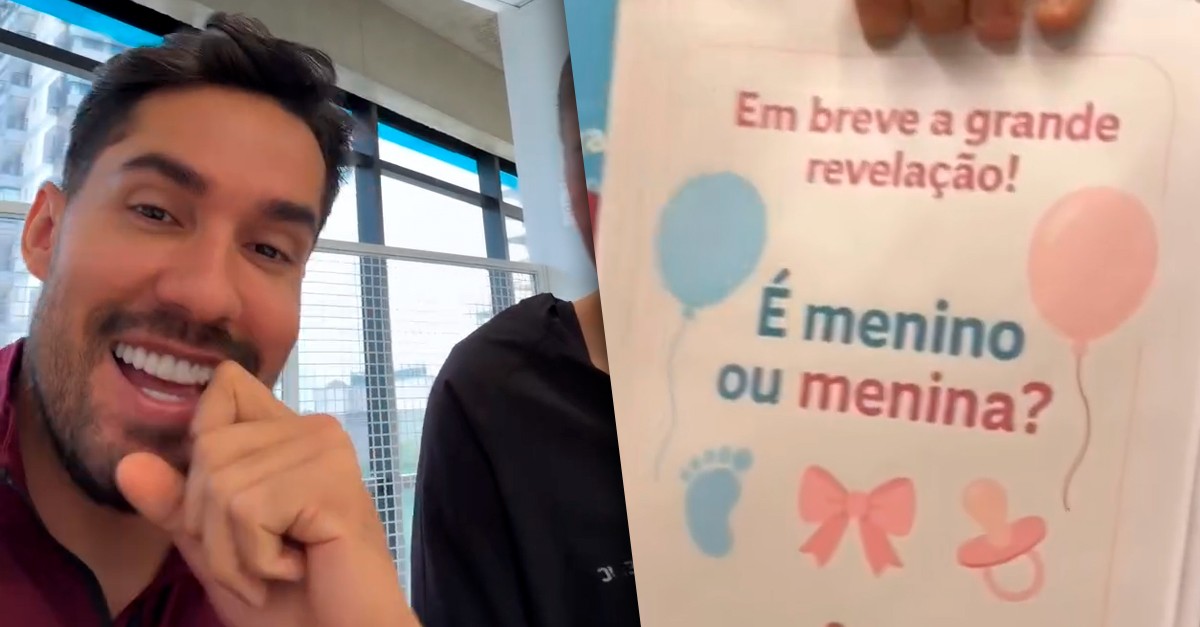 Bil Araújo define Thais Braz como 'guardiã' do sexo de 1º filho, e ela reage: 'Obrigada por confiarem'