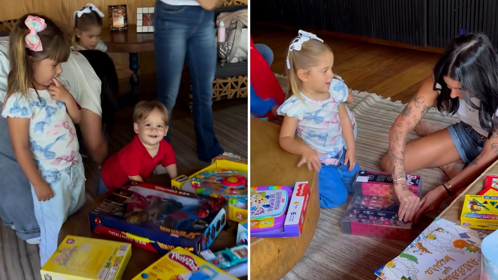 Ana Castela recebe a visita dos filhos de Zé Felipe após arrasar em show do namorado