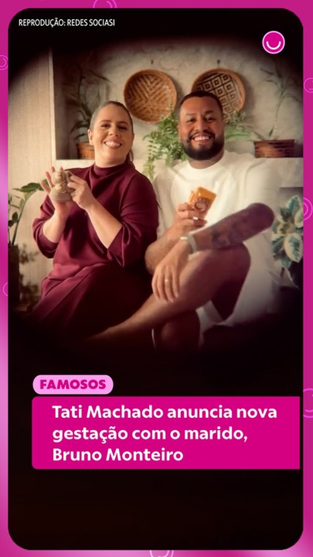 Tati Machado anuncia nova gestação com Bruno Monteiro e famosos celebram