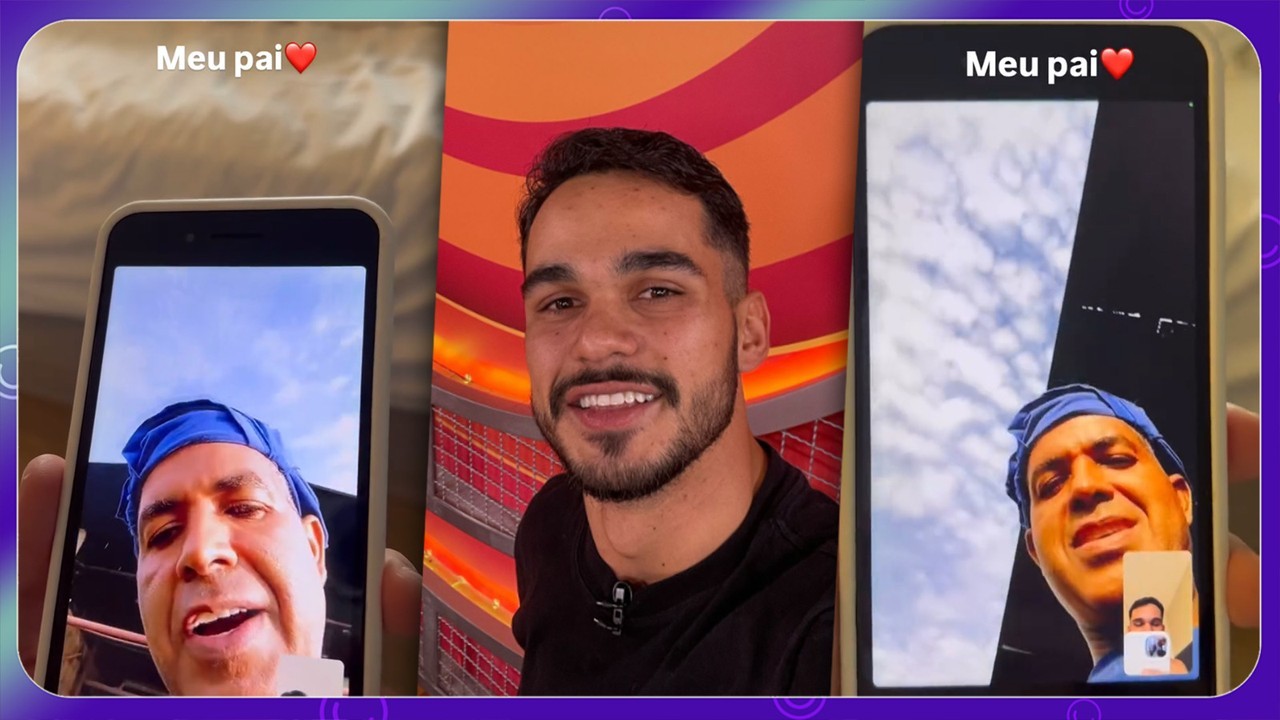 João Gabriel faz primeira videochamada com o pai após Eliminação no BBB 25