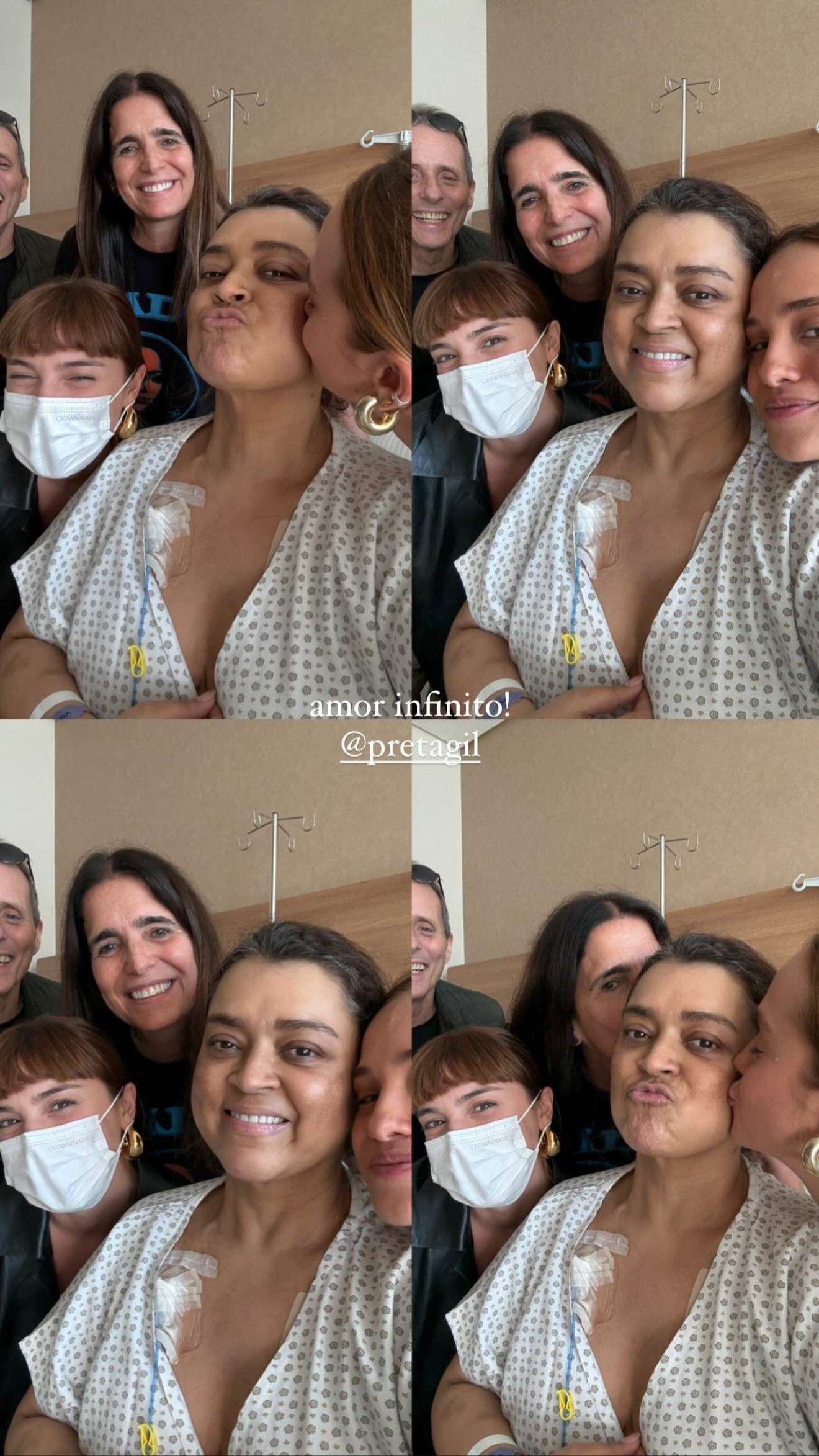 Preta Gil recebe visita de Tony Bellotto, Malu Mader e Alice Wegmann