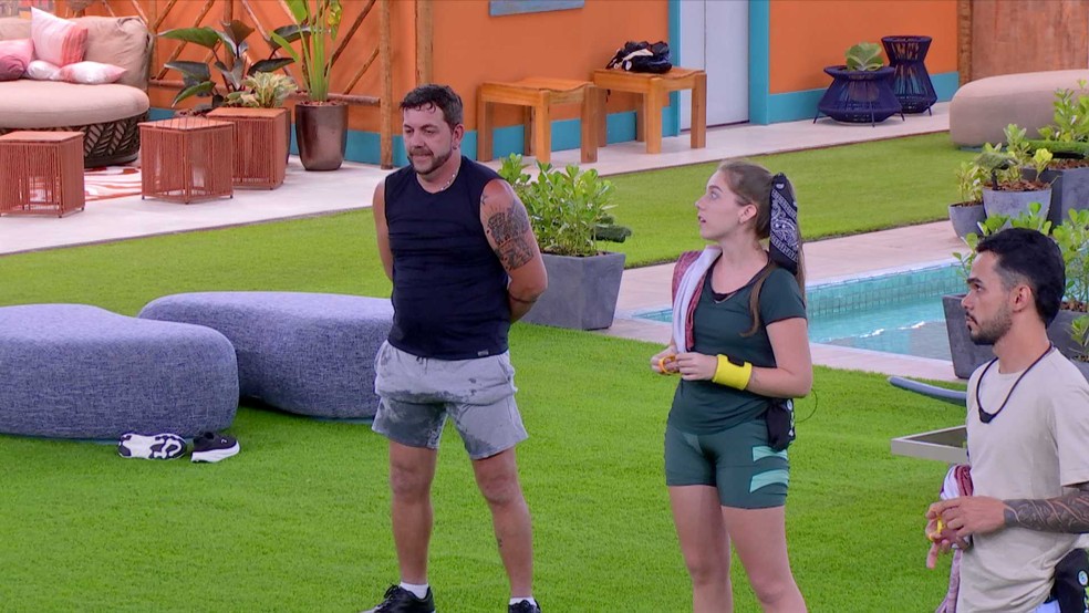 Edilberto e Raissa estão no primeiro Paredão do BBB 25 — Foto: gshow