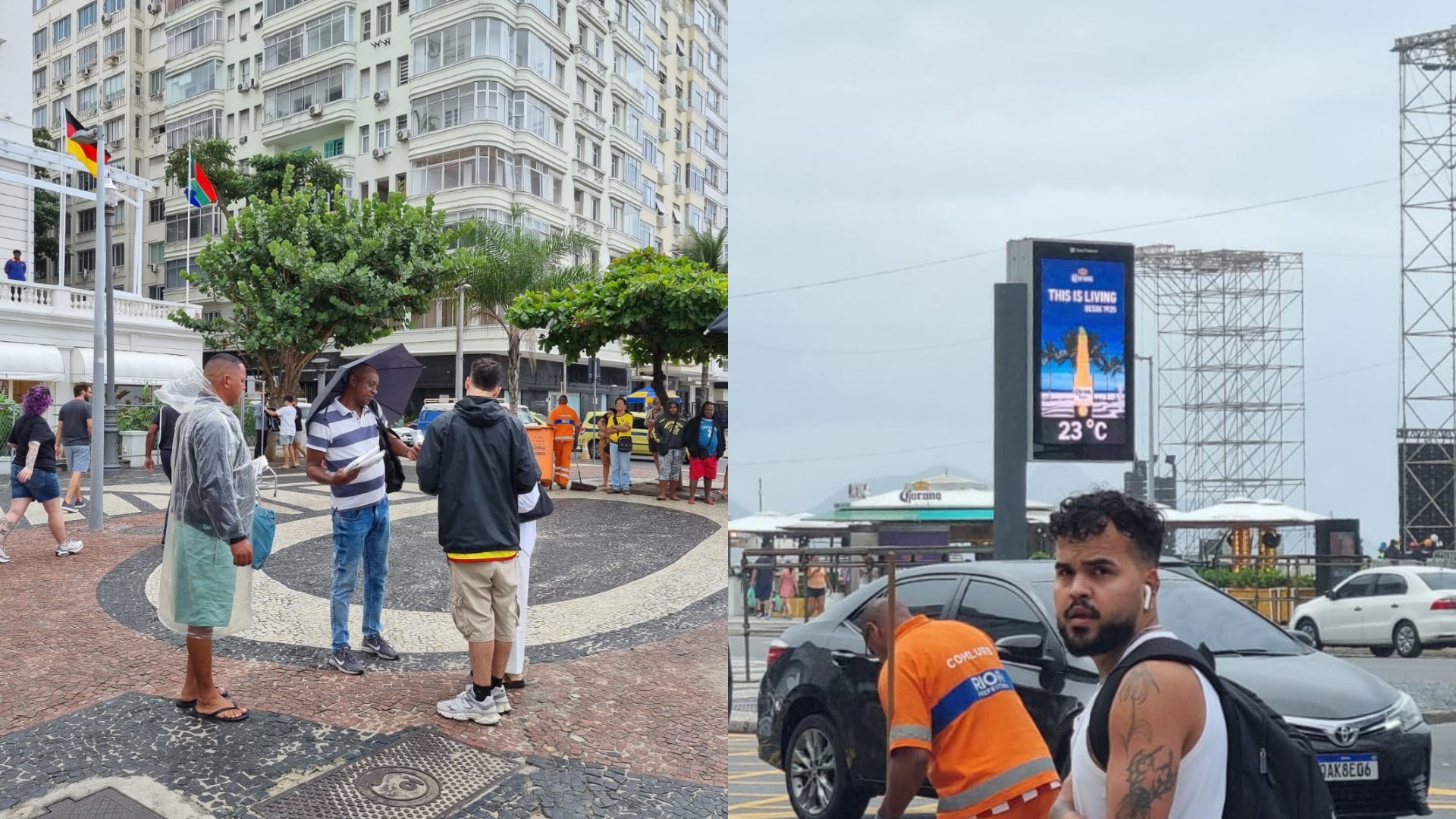 Fãs de Lady Gaga na frente do Copacabana Palace não se incomodam com chuva e temperaturas amenas