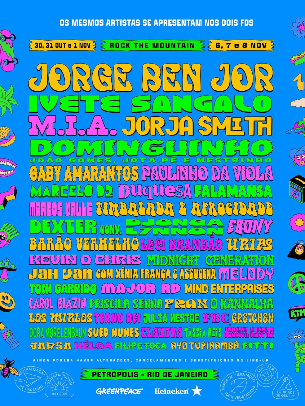 Rock in the Mountain divulga line-up — Foto: Reprodução/Instagram