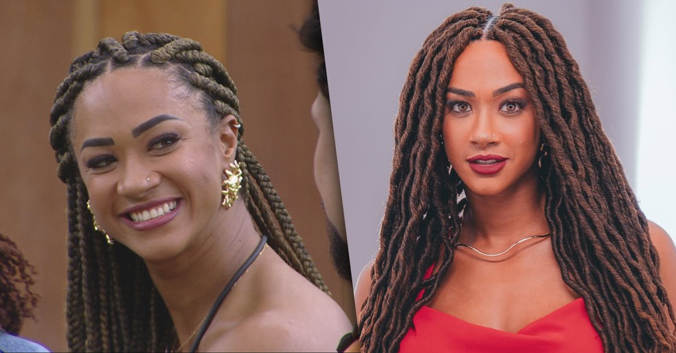 Antes e depois de Aline, do BBB 25 — Foto: Globo / Reprodução / Instagram