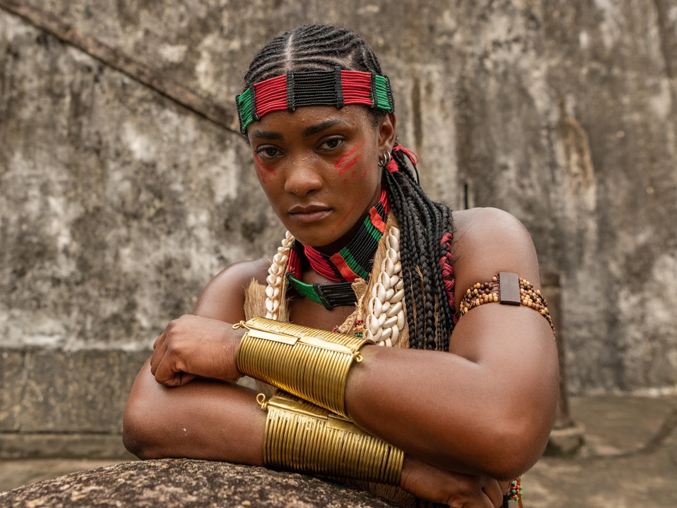 Erika Januza dá vida a rainha Niara, em A Nobreza do Amor — Foto: TV Globo/Estevam Avellar