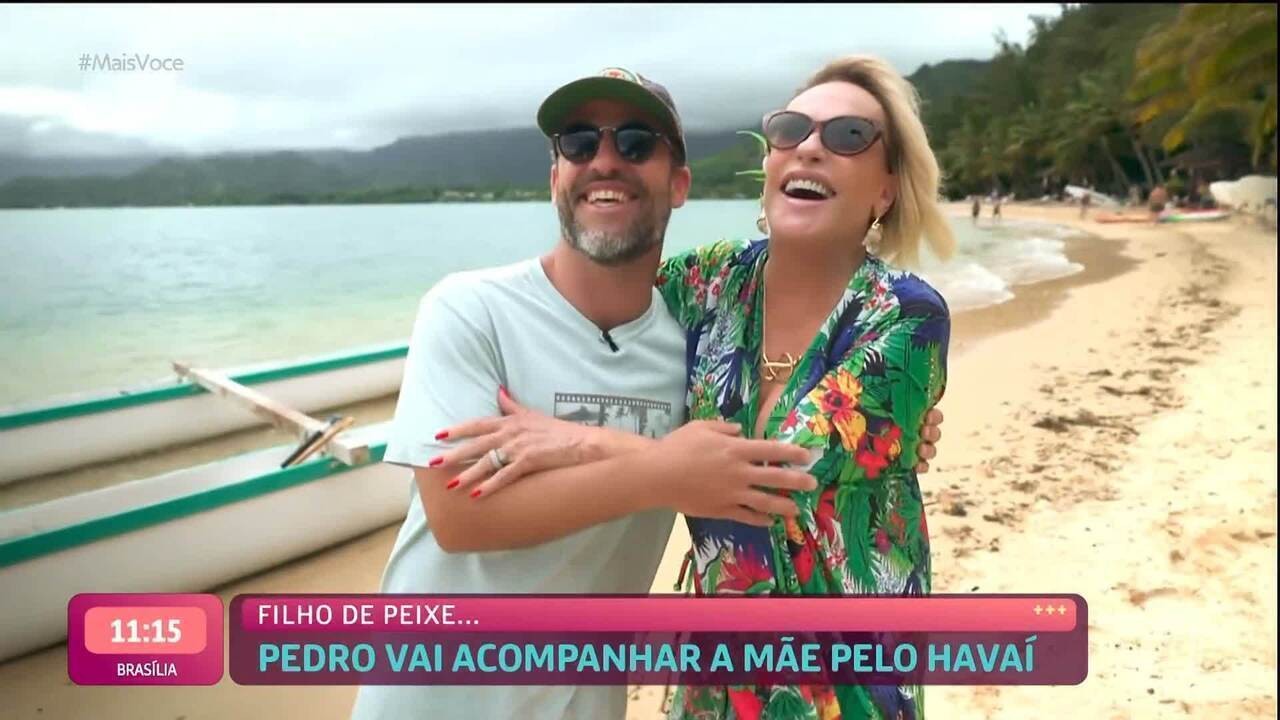 Ana Maria se derrete ao gravar ao lado do filho Pedro: 'Ele gosta de ficar do outro lado da câmera'