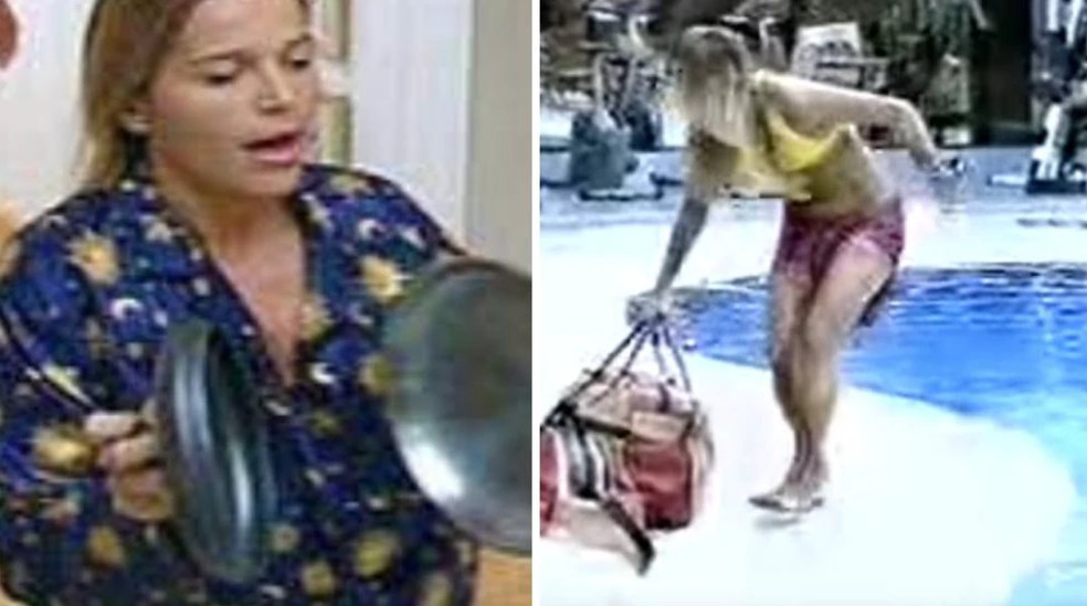 Tina, do BBB 2, agitou a casa com um 'panelaço' — Foto: Globo