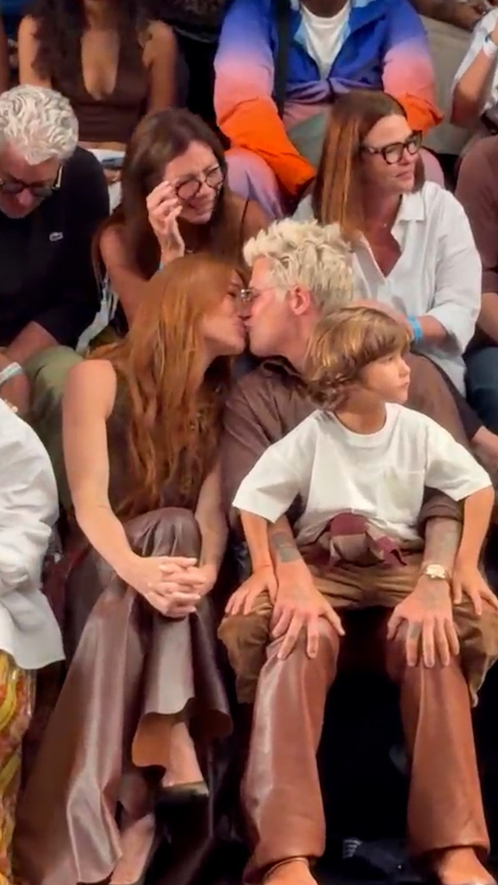 Beijinho de Giovanna e Bruno — Foto: Fabiano Battaglin/gshow