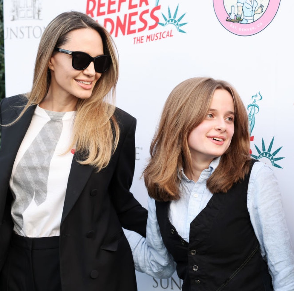 Angelina e Vivienne Jolie — Foto: Getty Images
