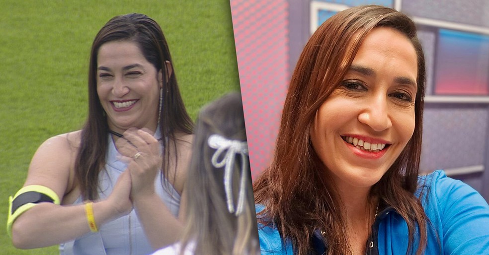 Antes e depois de Daniele Hypolito, do BBB 25 — Foto: Globo / Reprodução / Instagram