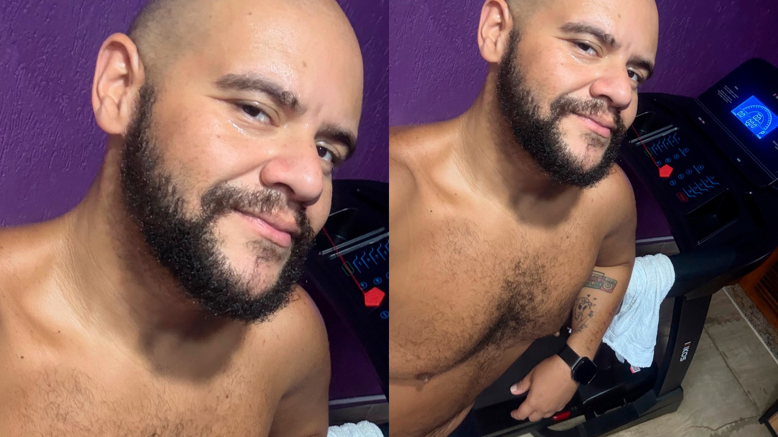 Após perder 40kg, Gominho faz selfie na esteira e mostra shape
