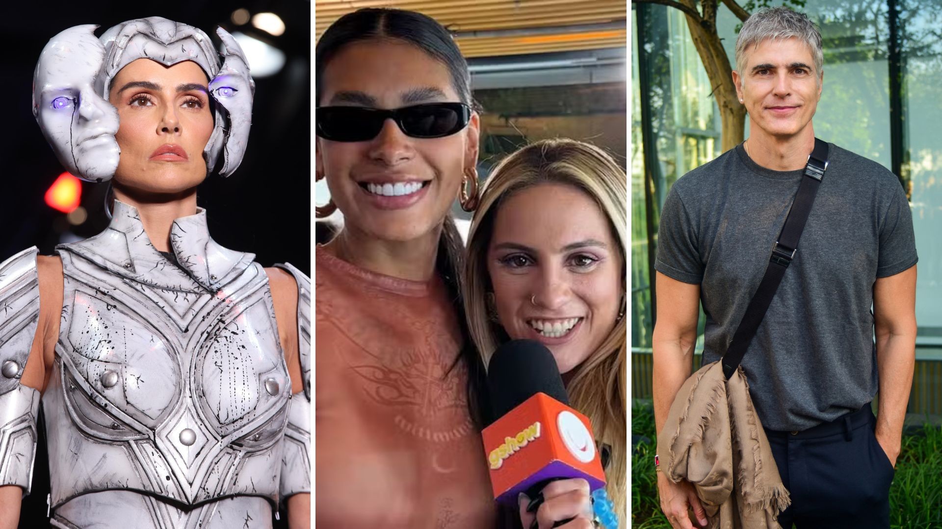 Terceiro dia do SPFW tem Deborah Secco com look 'ciborgue', Gianecchini 'vidrado no trepa trepa' e mais; veja vídeos