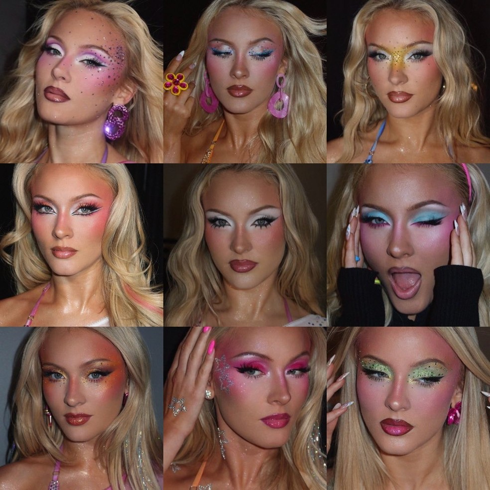 Zara Larsson e a make colorida: como tendência da cantora influência | Gshow