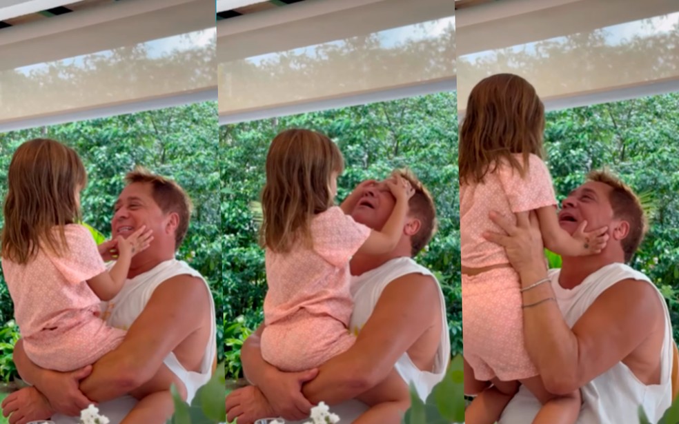 Leonardo em momento fofura com Maria Alice — Foto: Reprodução/Instagram