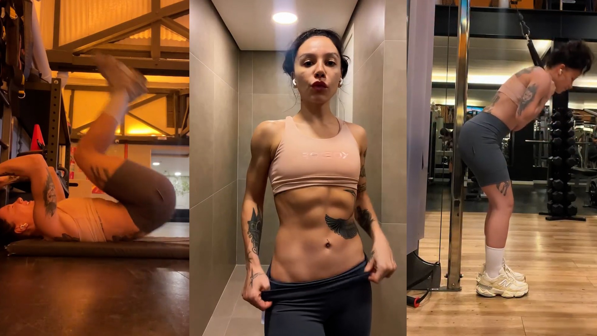 Priscilla exibe abdômen trincado em dia de malhação: 'Seu motivacional'